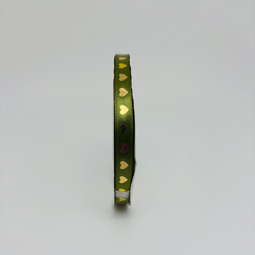 Golden Heart Print Ribbon
