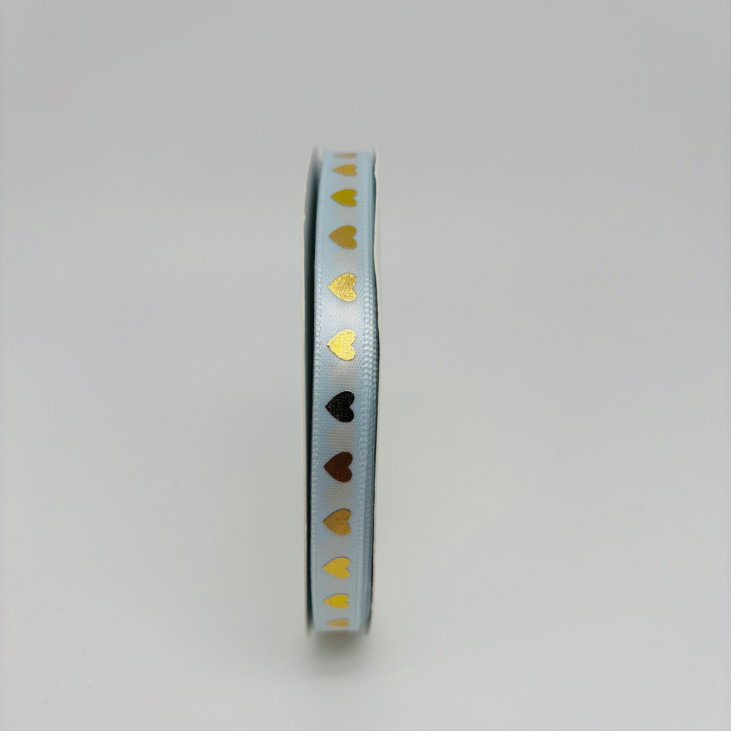 Golden Heart Print Ribbon