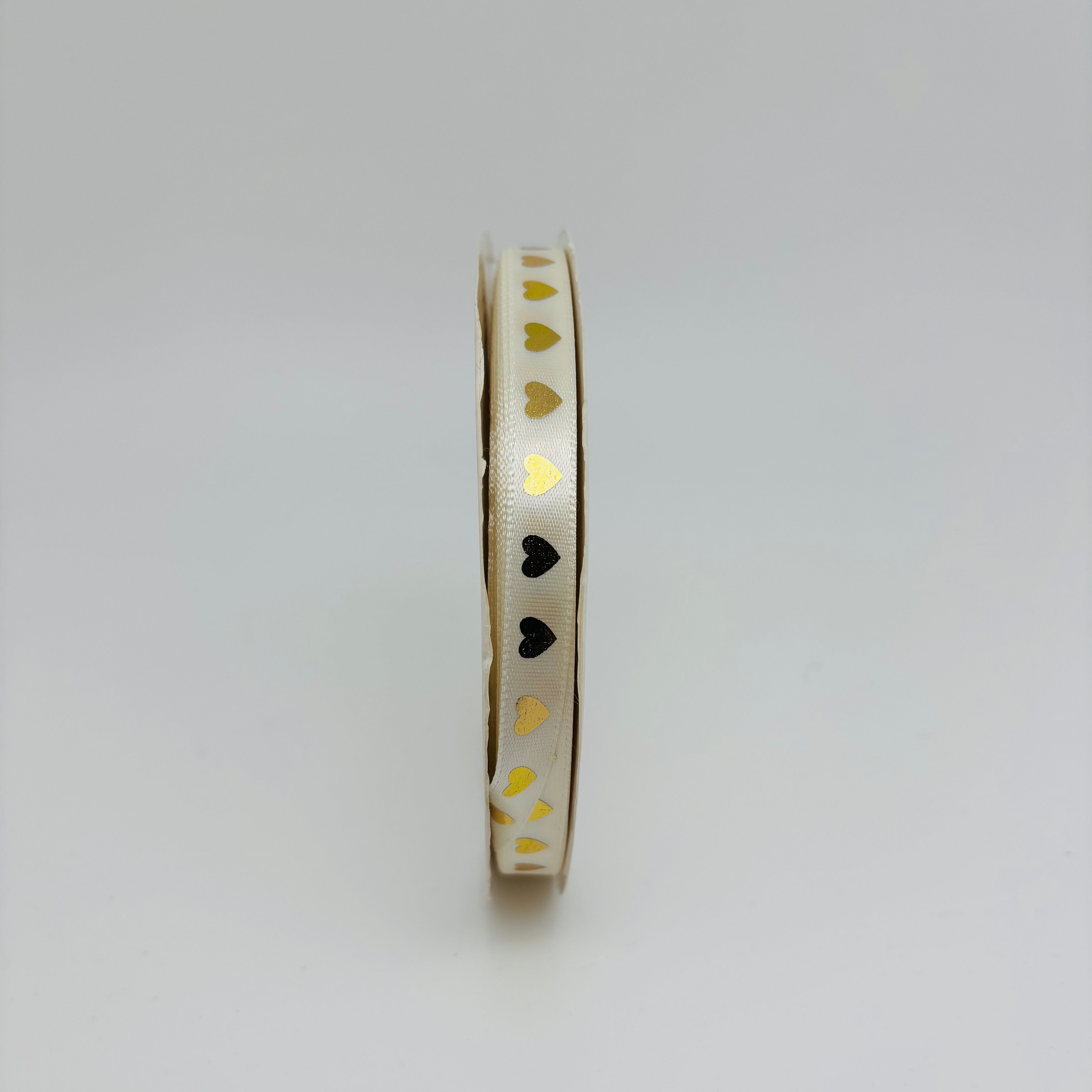 Golden Heart Print Ribbon