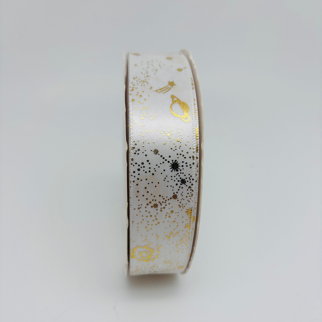 Golden Galaxy Print Ribbon (50 yd)