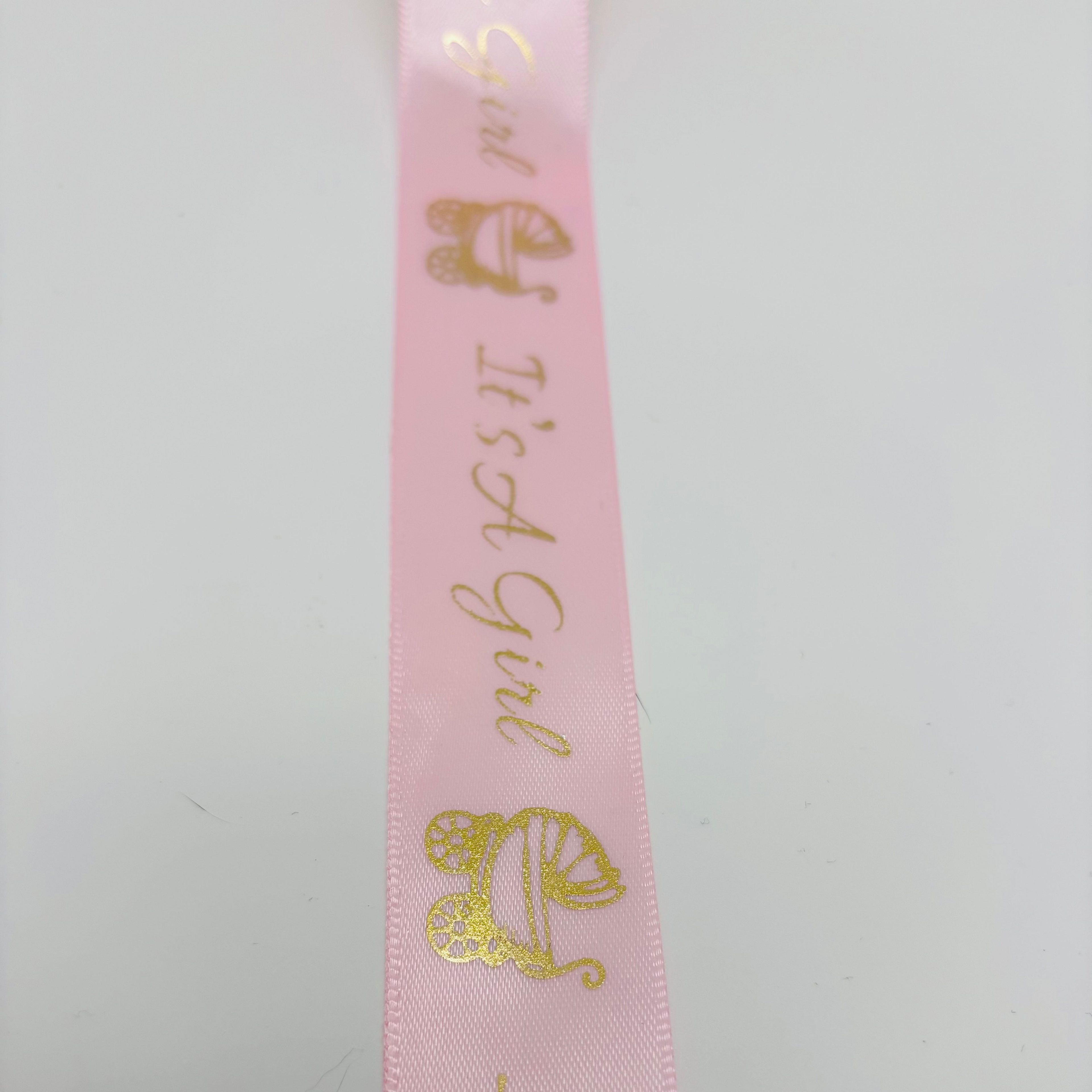 Baby Shower Ribbon (Golden Accent)