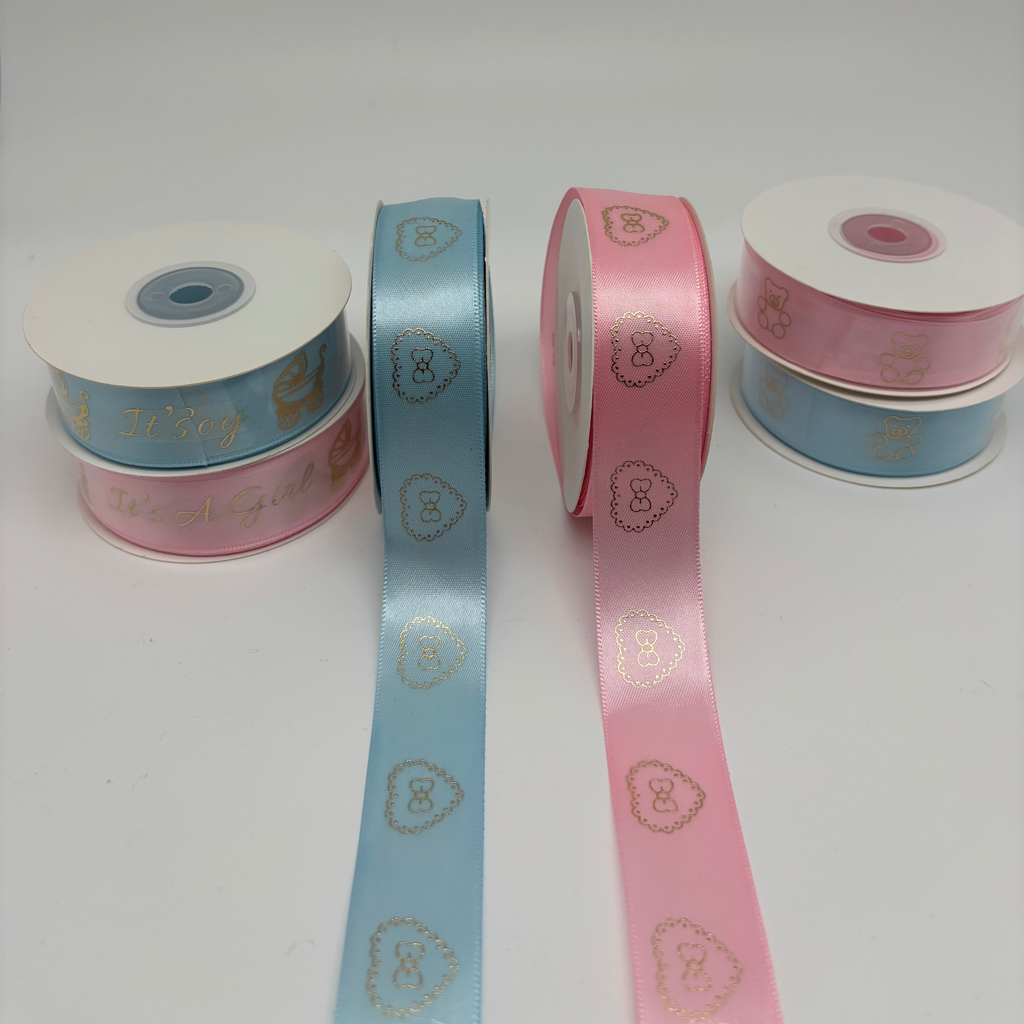Baby Shower Ribbon (Golden Accent)