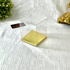 Clear Plastic PVC Box with Golden Base Party Favor Box