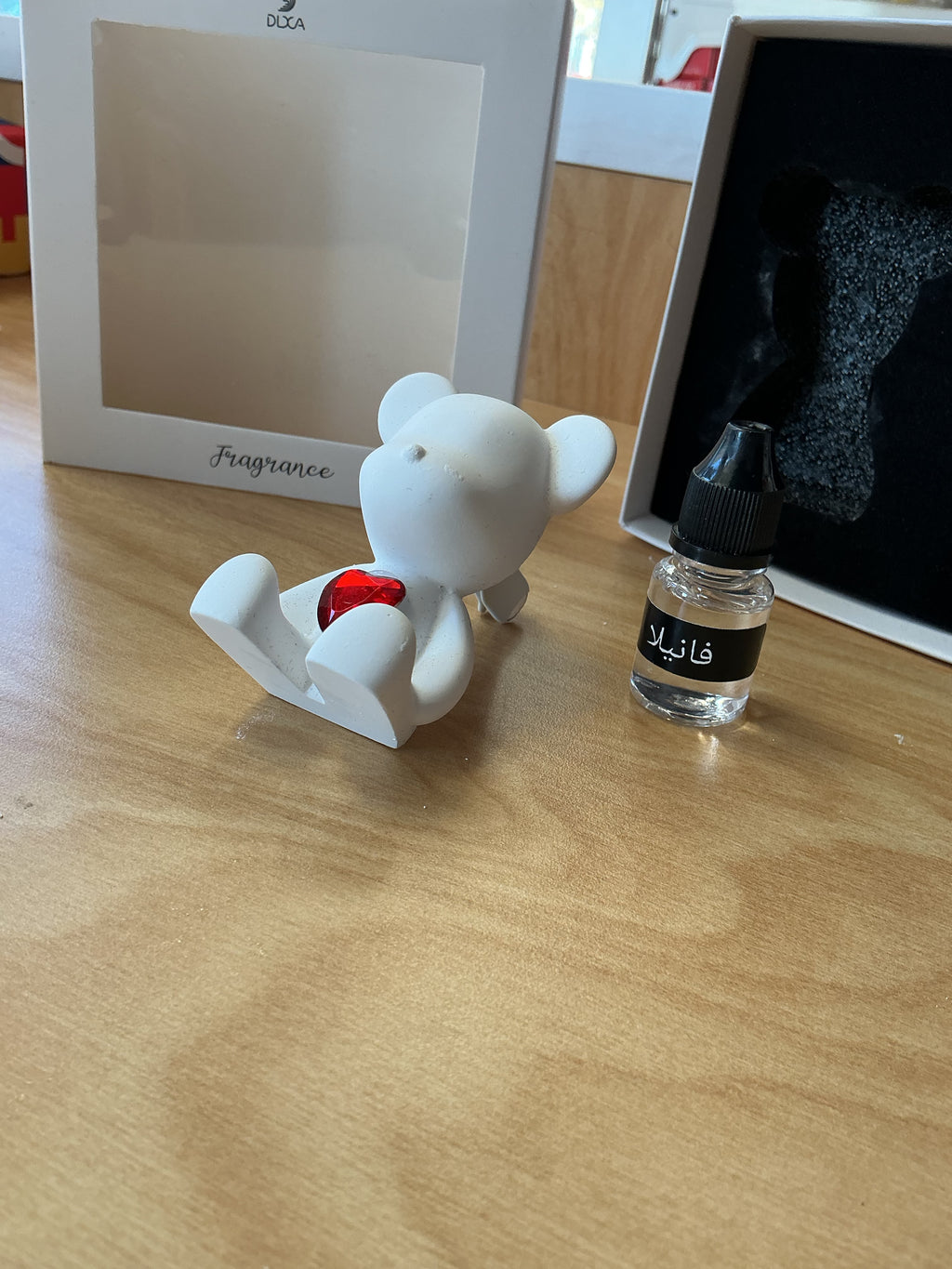 Room fragrance teddy bear with Red Heart