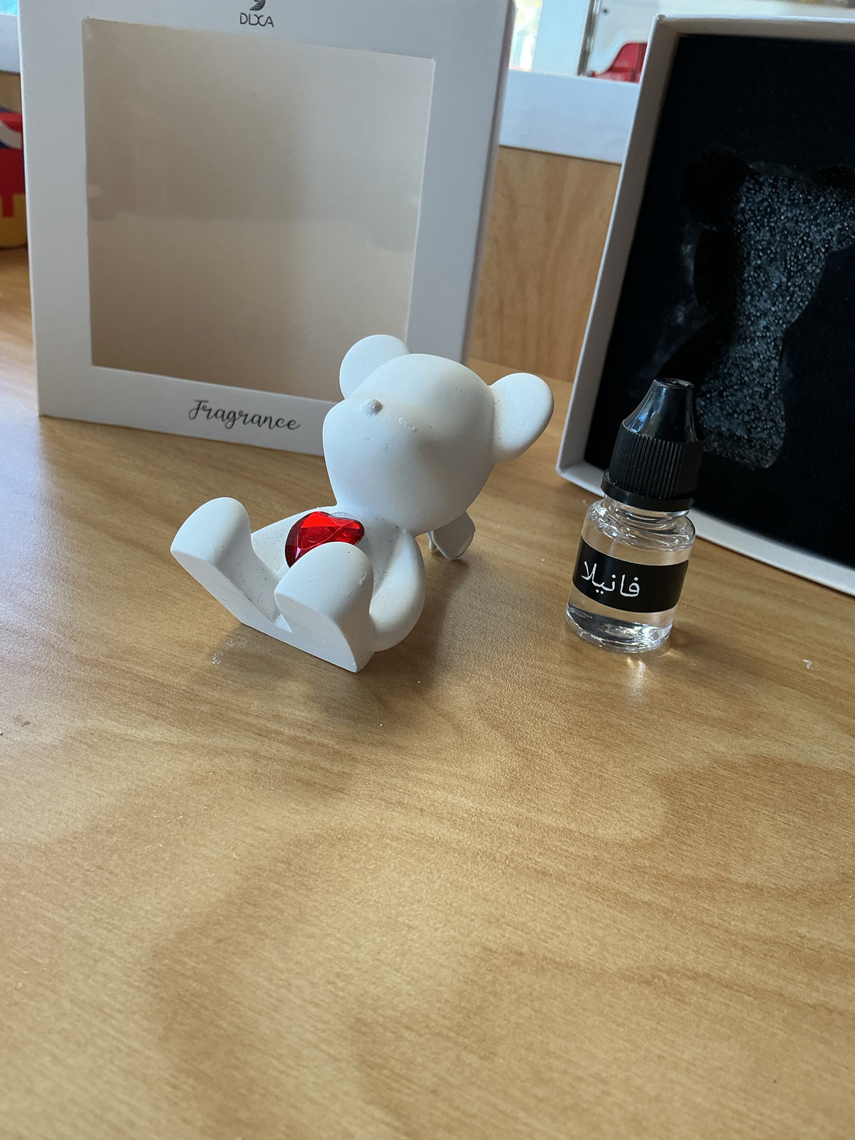 Room fragrance teddy bear with Red Heart