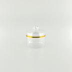 Clear Acrylic Jar with Gold Line