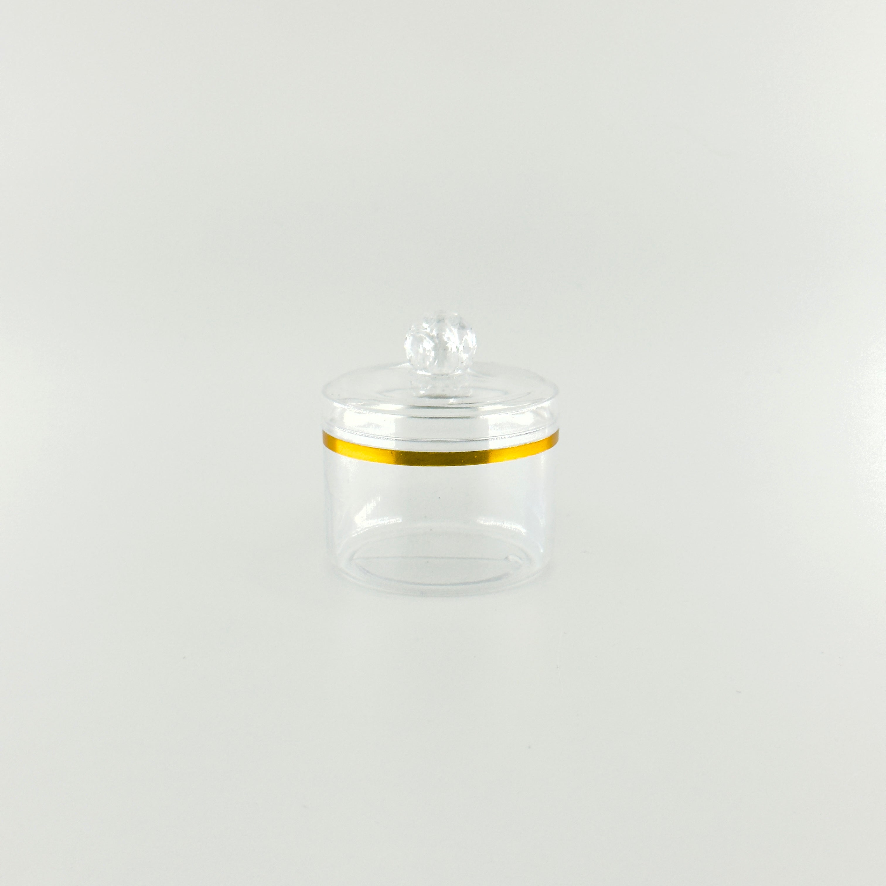Clear Acrylic Jar with Gold Line