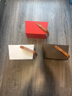 Flower Basket Leather Handle