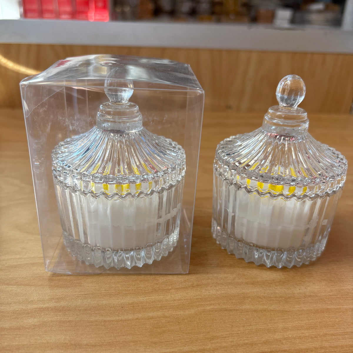 Candle Flower Shape in Glass Jar with Lid Wedding Favors Party Favors