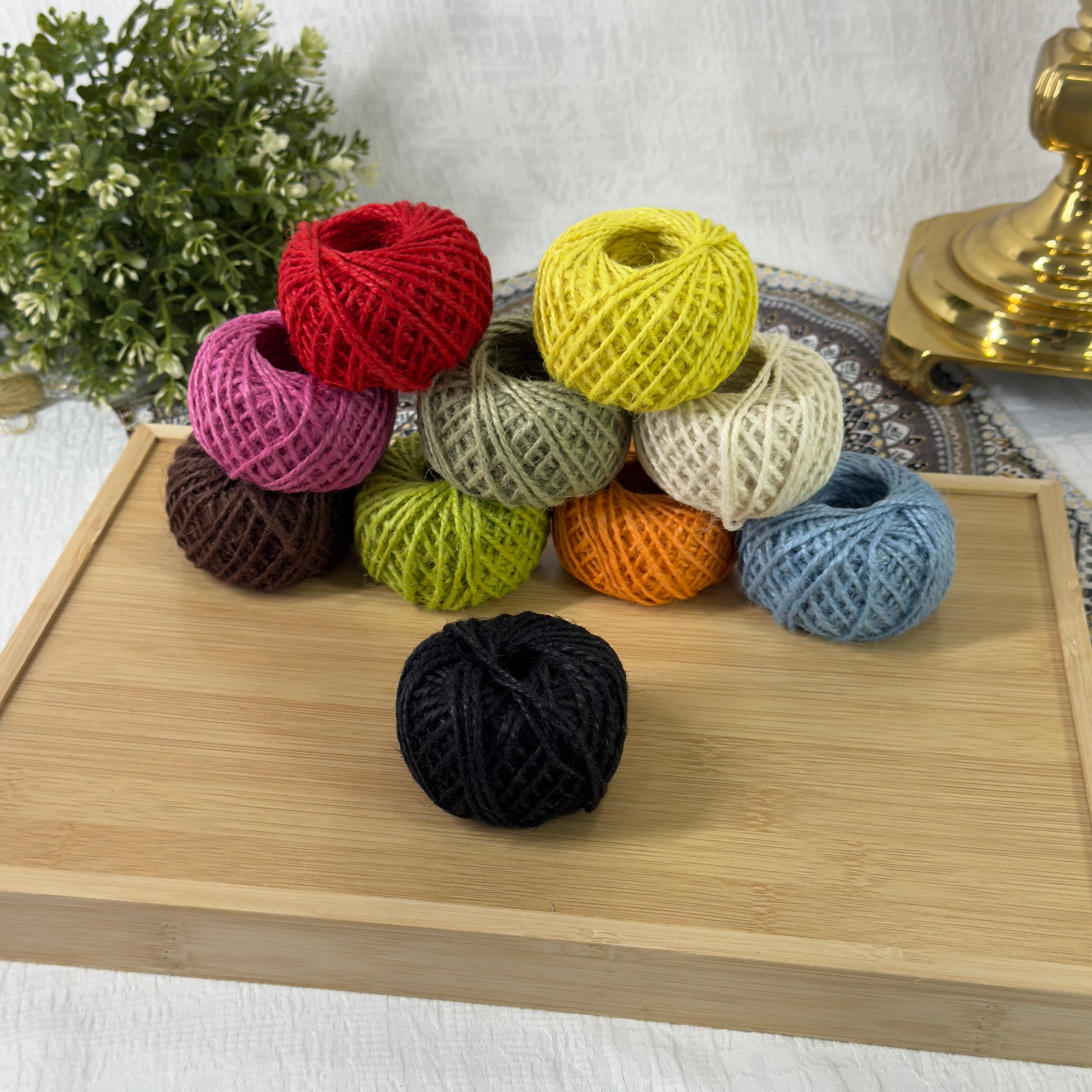 Multicolor Natural Jute Twine (25 yd)