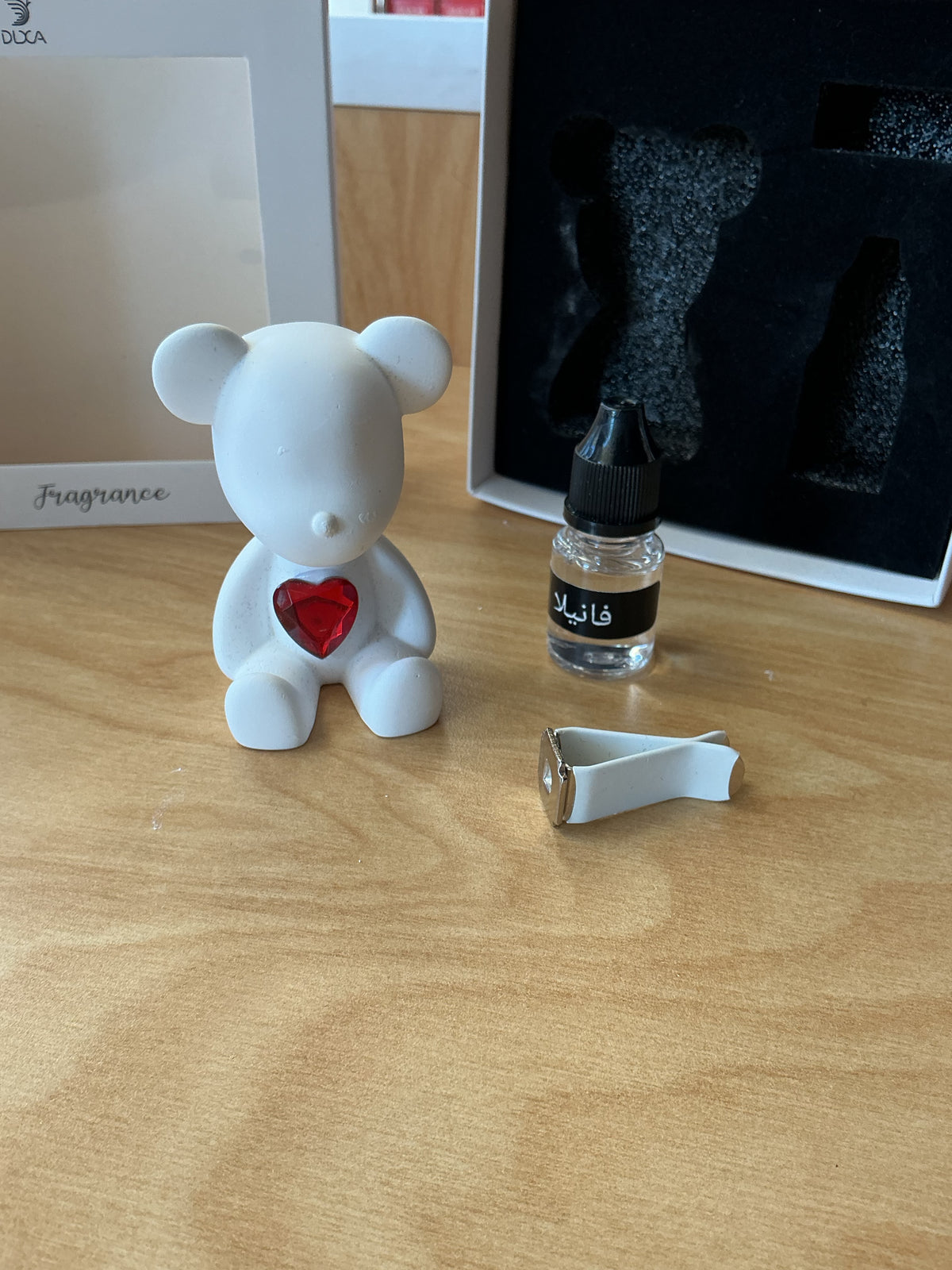 Room fragrance teddy bear with Red Heart