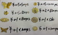 Gold Metal Accessories for Wedding Favors