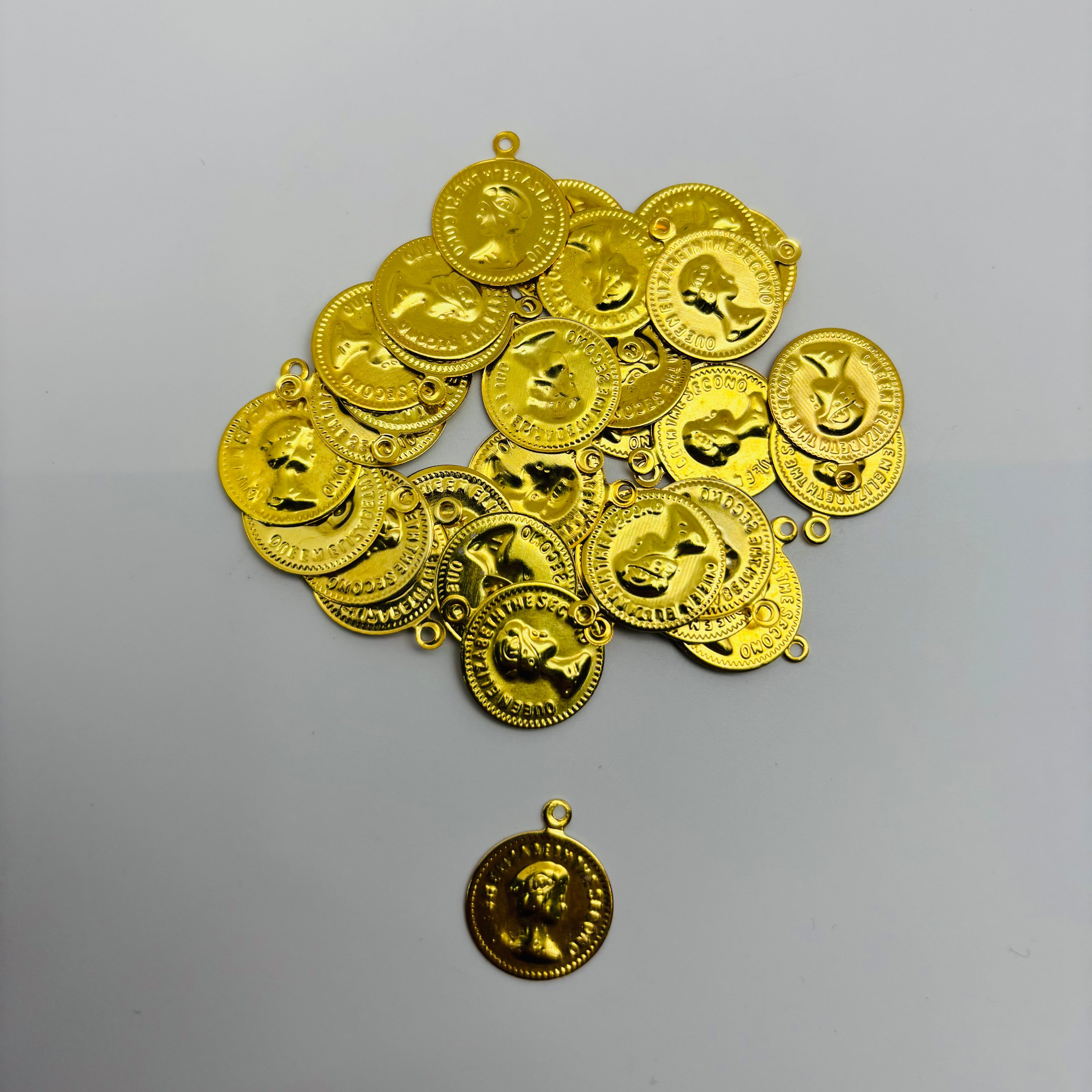 Golden Coin Pendants