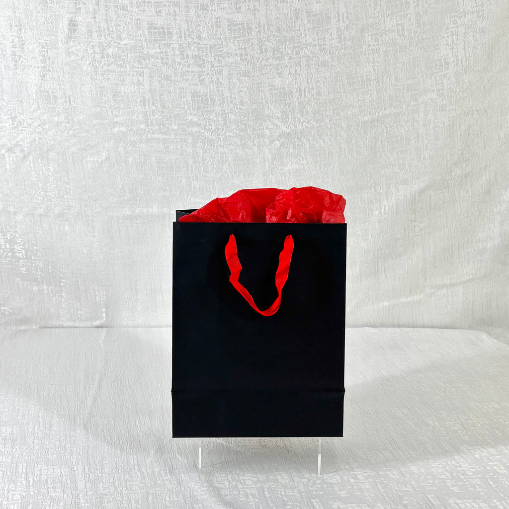 Gift Bags Fabric Handles with Red Solid Tissue Paper