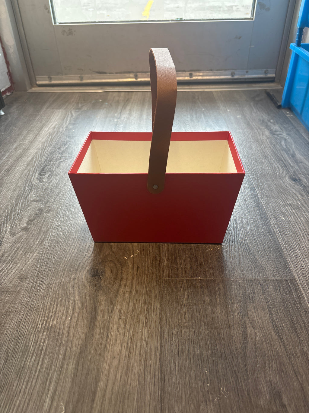 Flower Basket Leather Handle