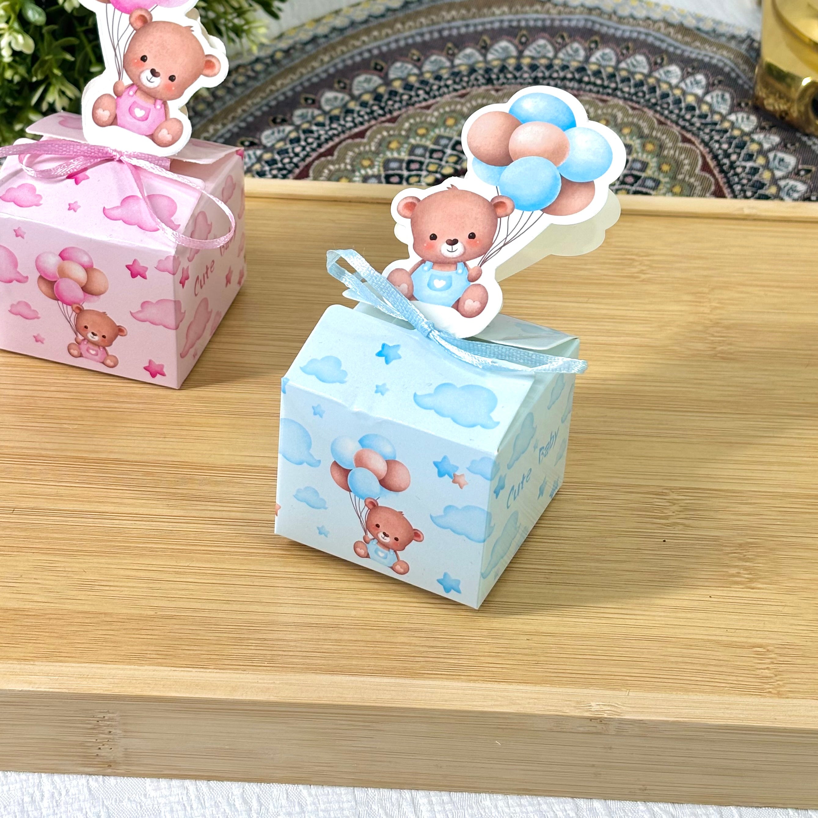 Baby Shower Baby Favor with Ribbon