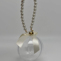Clear Acrylic Ornament with Peal Hanger