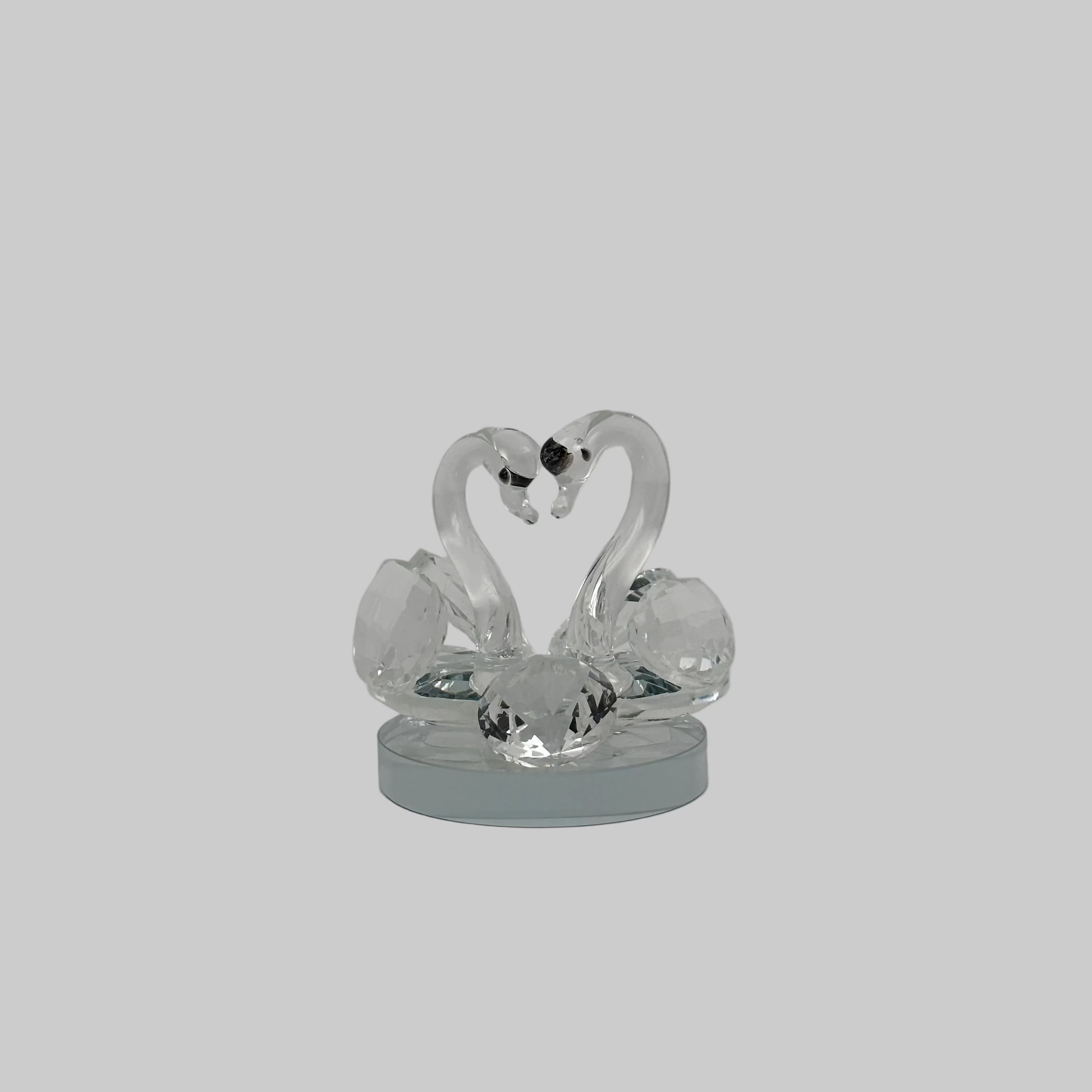 Love Swans Crystal Figure