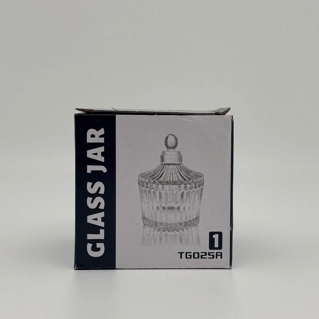 Crystal Clear Glass Pot Decorative with LED