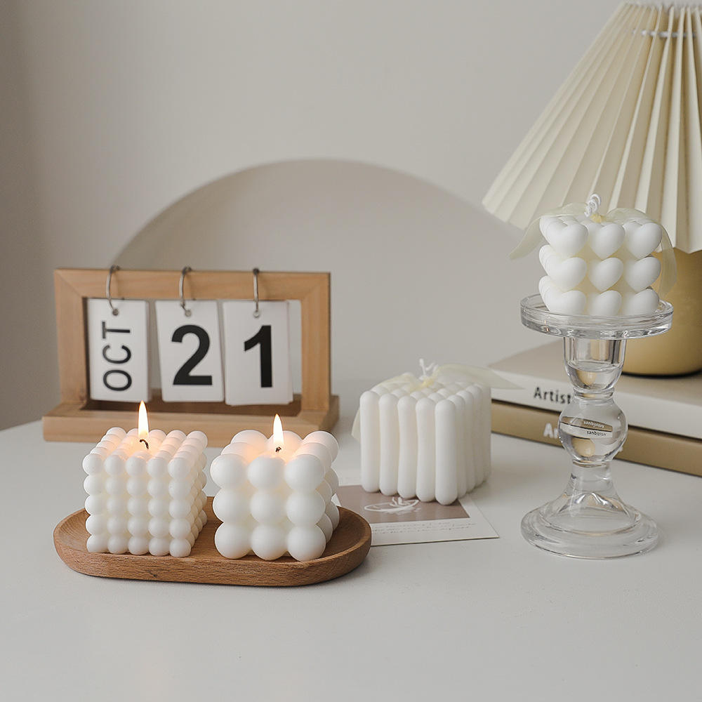 Candles Bubble Cube Candle for Home Decorative Handmade F90297