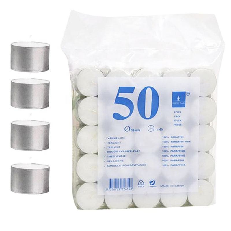 Candle Tea Lights 50 Pcs 6  Hours Long Burn Night Light