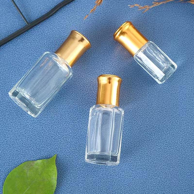 Roller Bottle Perfume bottle 3 ml, 6ml & 12 ml Essential Oil Perfume Oil Roll on Glass Bottle Bottle with Gold Cap