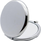 Customized Logo Souvenir Double Sided Metal Mini Pocket Mirror Round Gold Silver Laser Compact Mirrors for Women Folding Mirror Party Favors
