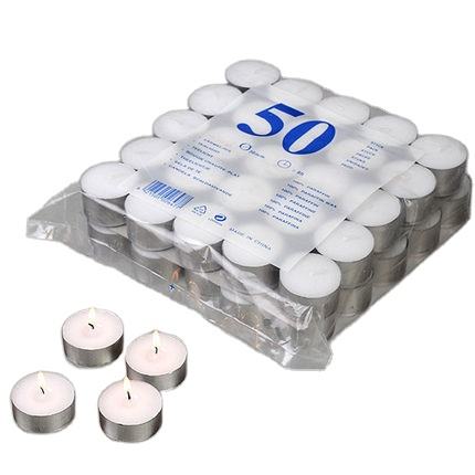 Candle Tea Lights 50 Pcs 6  Hours Long Burn Night Light