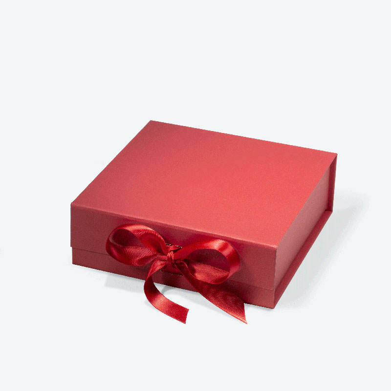 Rigid Folded Magnetic Gift Box with Ribbon