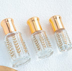 3ml 6ml 12ml Essential Oil Perfume Oil Roll on Glass Bottle Bottle with Gold Cap