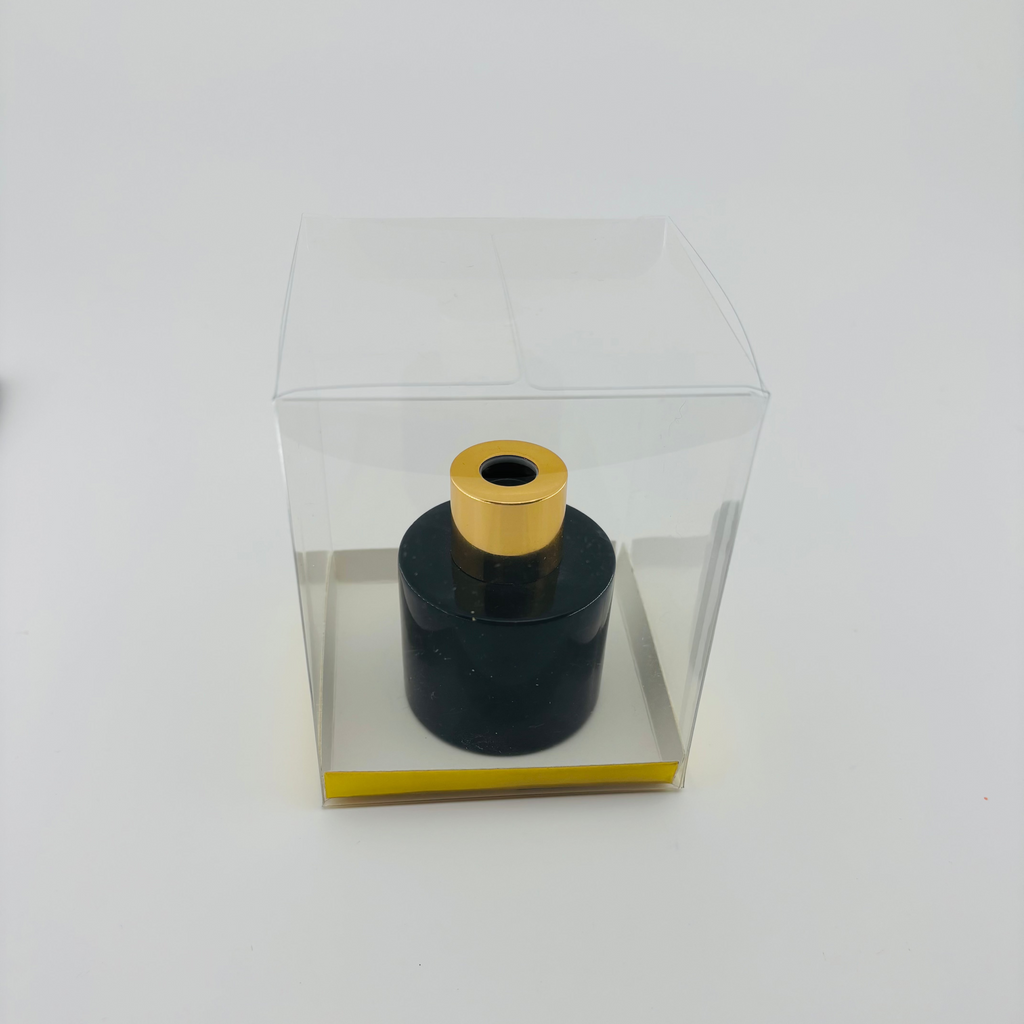 Clear Plastic PVC Box with Golden Base Party Favor Box