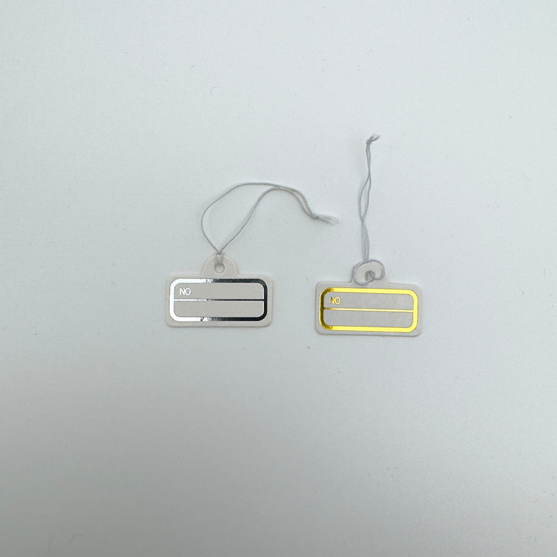 White Price Tag Blank Jewelry Price Display Tag Price Tag With Golden/Silver Edges