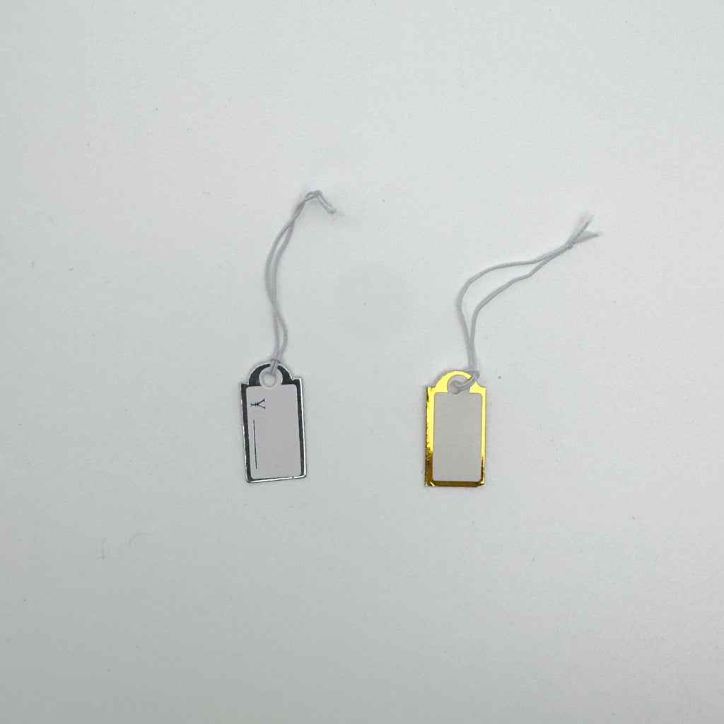 White Price Tag Blank Jewelry Price Display Tag Price Tag With Golden/Silver Edges