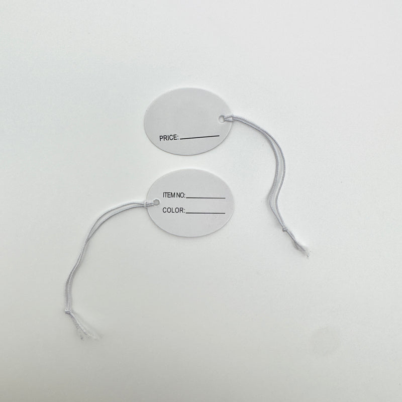 Oval & Rectangular shape Jewelry Display Price Tags.