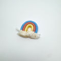 Accessoires pour fête de bébé (macramé arc-en-ciel).