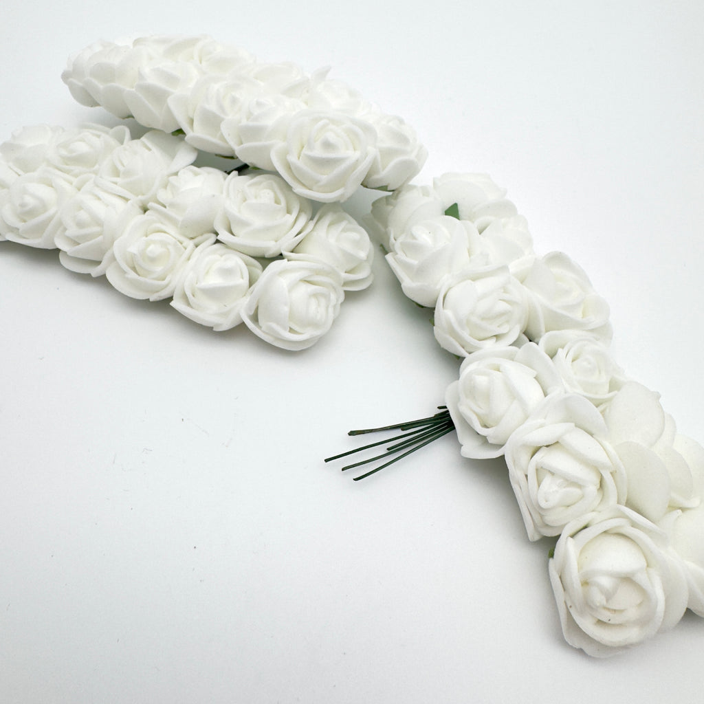 Artificial Foam Rose Flower Heads 144 Pcs