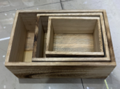 Wood Trays Set 0f 3 Pcs
