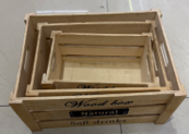 Wooden box set of 3