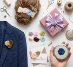 Mini fleur en ruban.