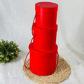 Round Flower Box for Flower Shop Gift Box set of 3 Pcs