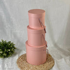 Round Flower Box for Flower Shop Gift Box set of 3 Pcs