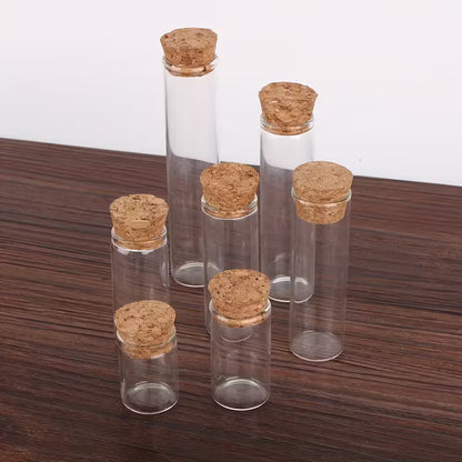 Glass Tubes with Cork Stopper, Wedding Favor