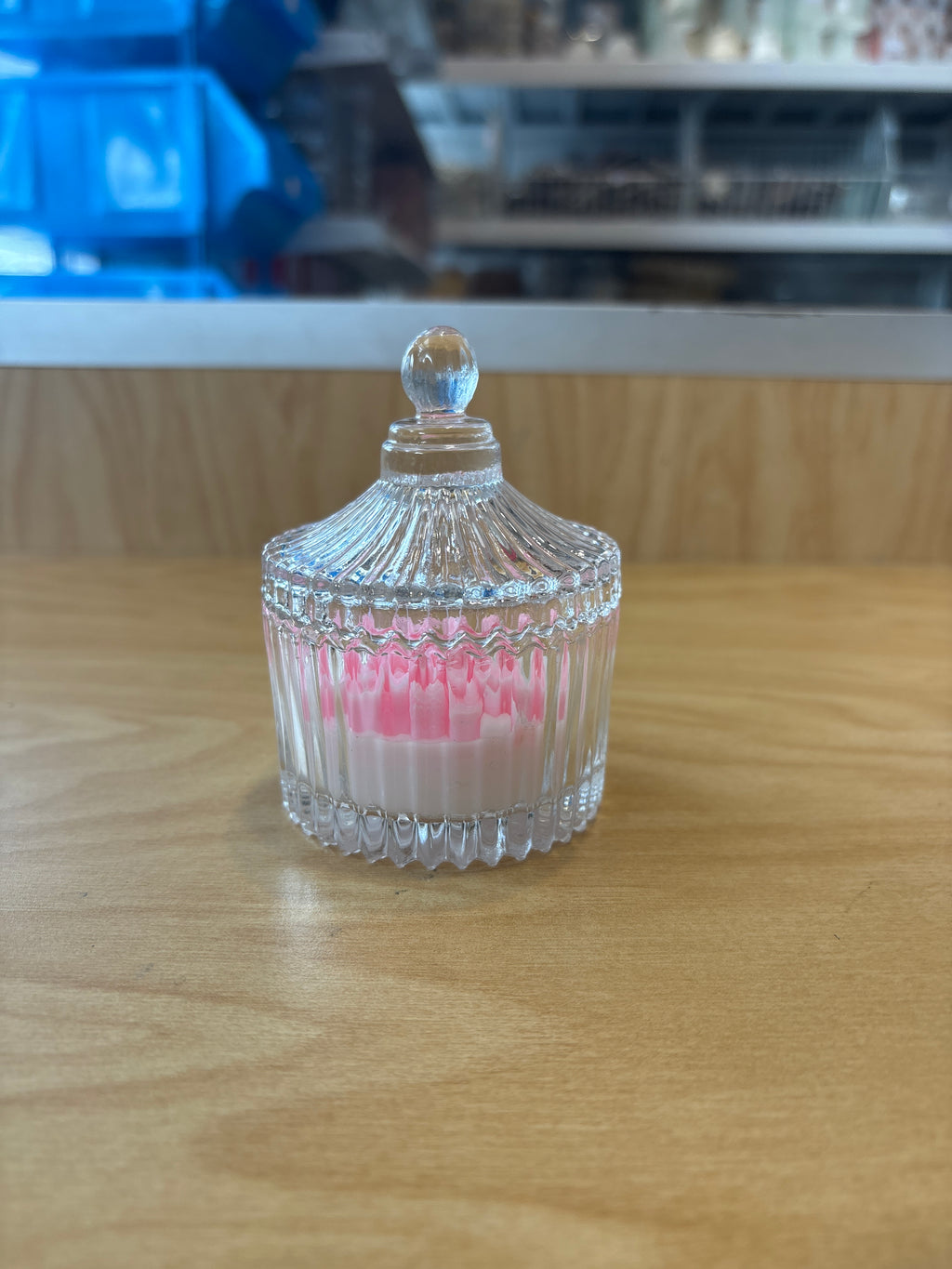 Candle Flower shape in Glass Jar with Lid Party Favour Favors F90230