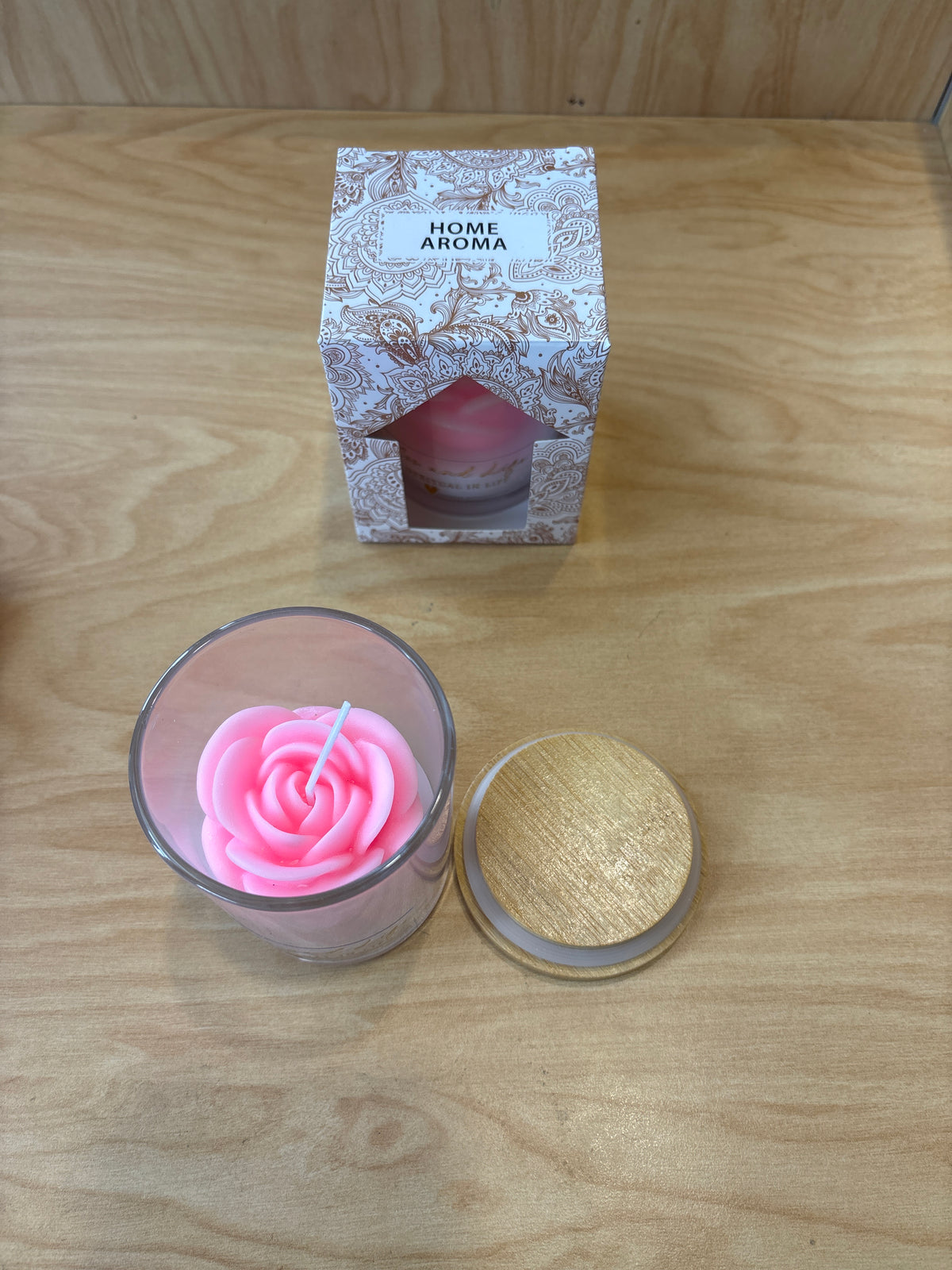 Candle Bloom Rose Candle Jar with Lid F90226