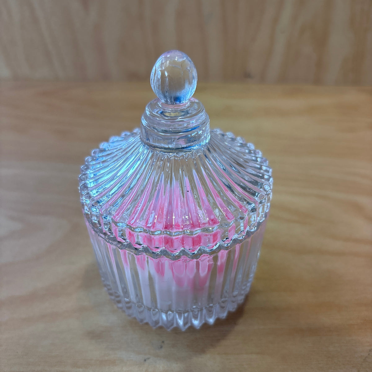 Candle Flower shape in Glass Jar with Lid Party Favour Favors F90230
