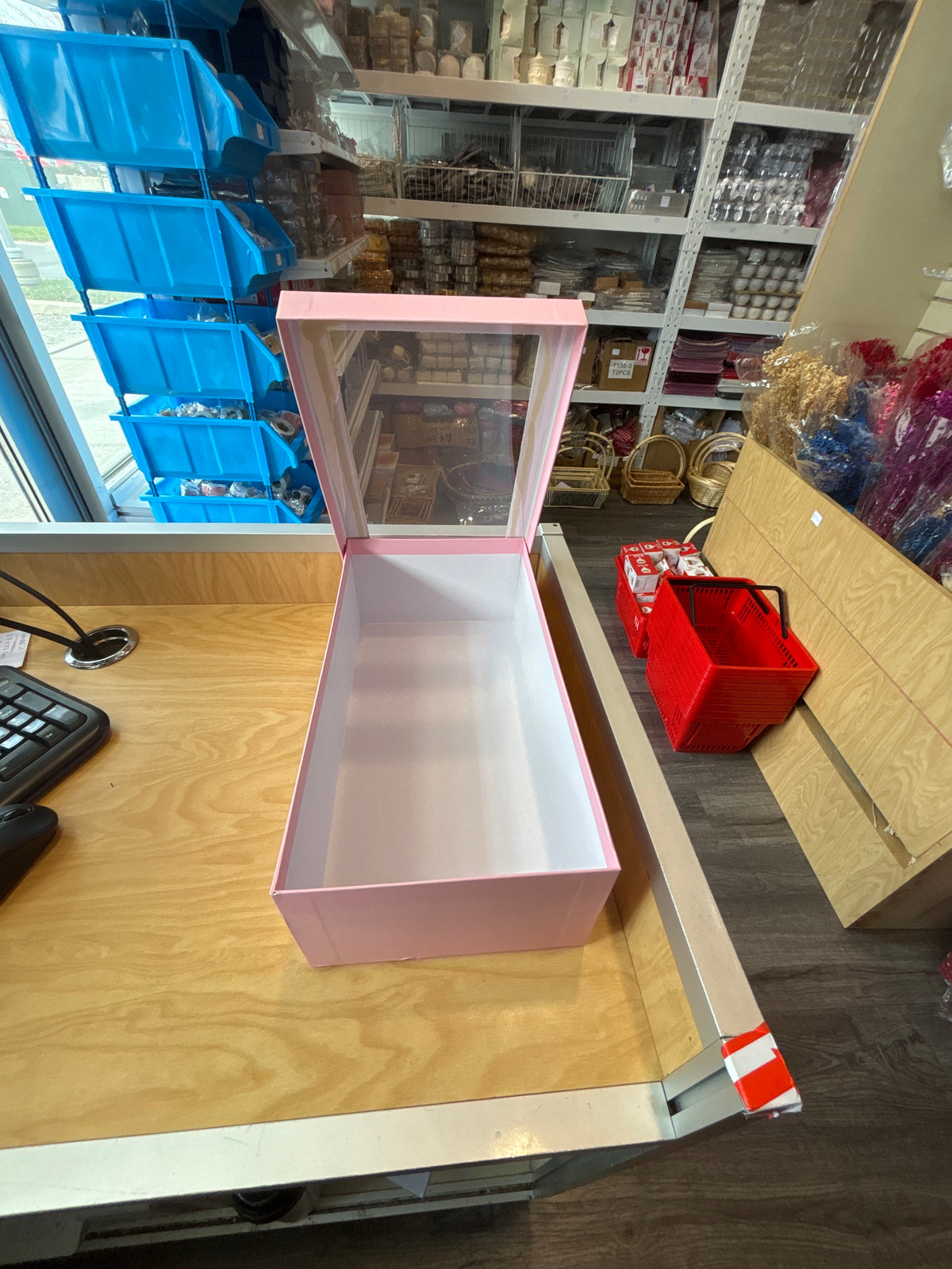 Flower Box Gift Box with Clear Lid