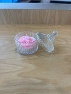 Candle Flower shape in Glass Jar with Lid Party Favour Favors F90230