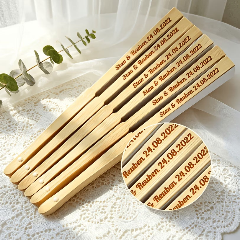 Personalized Engraved Paper Fans