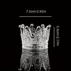 Crown Candlestick Glass Jewelry Box, Perfect for Storing Jewelry, Decorating Weddings, As Banquet Centerpieces Wedding Favors Party Favours F90282